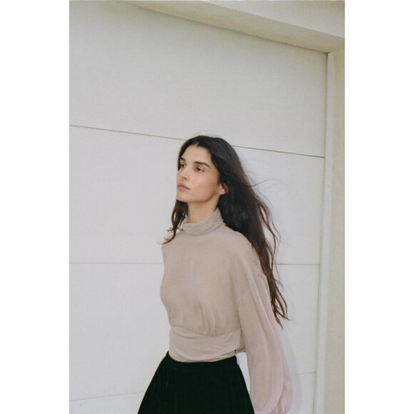 ZARA GEORGETTE BACK BODYSUIT - Picture 1 of 8